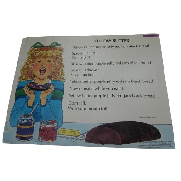 Yellow Butter School Poster Mary Ann Hoberman 30258 Poetry VNTG - Picture 1 of 7
